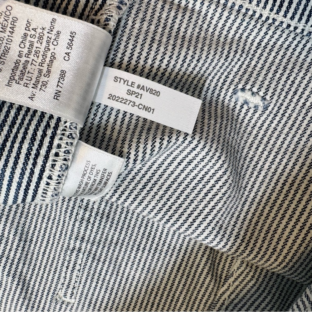 J. Crew Blue Striped Wide-Leg Cropped Jeans - Picture 8 of 11